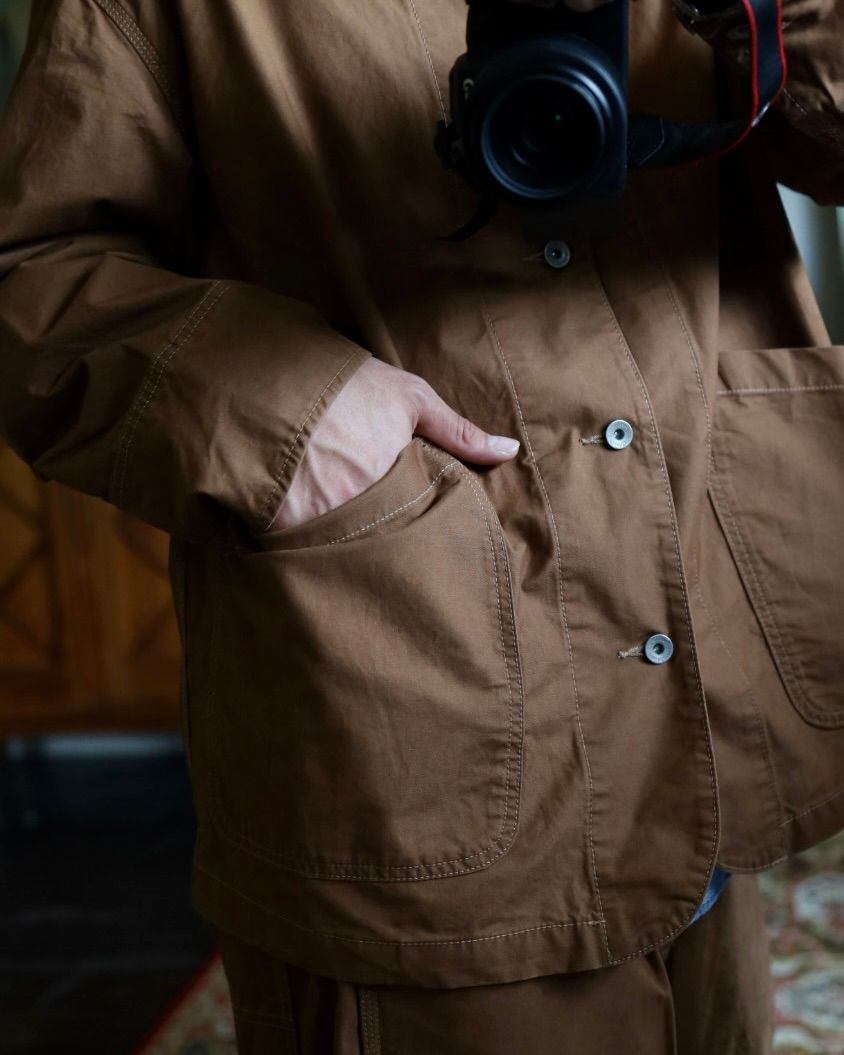 フレッシュサービス COTTON CANVAS LEATHER COLLAR WORK JACKET  MARKスタイル