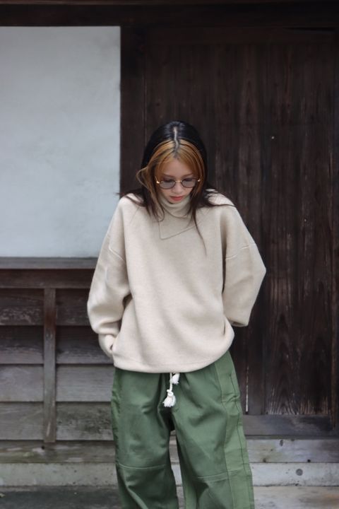 SEEALL 22AW SLIT HIGHNECK SWEATER style.2022.9.10