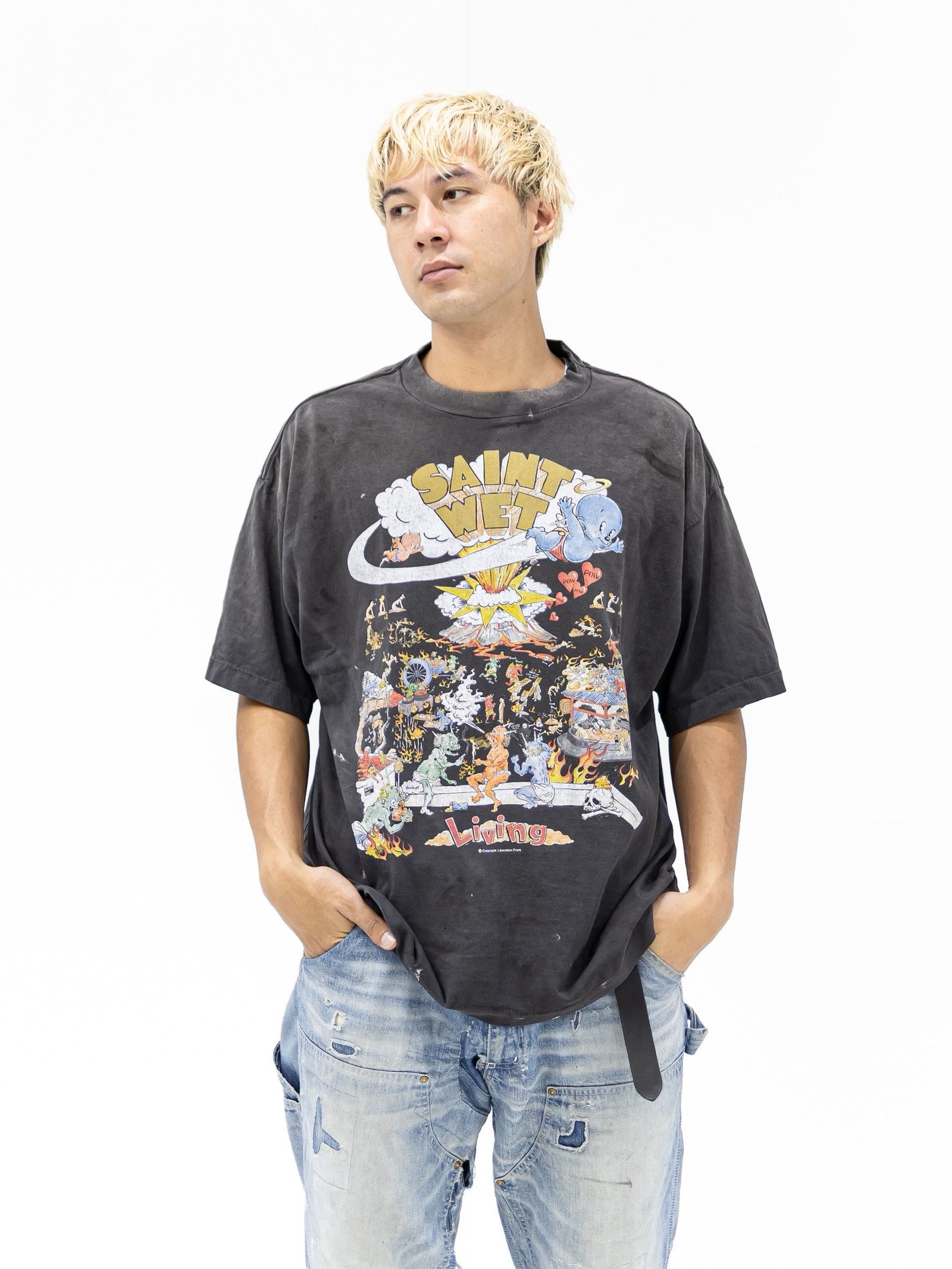 セントマイケル 26AW LIVING_SS T-SHIRT(SM-MK1-0000-008) BLACK☆9月19日(土)発売！