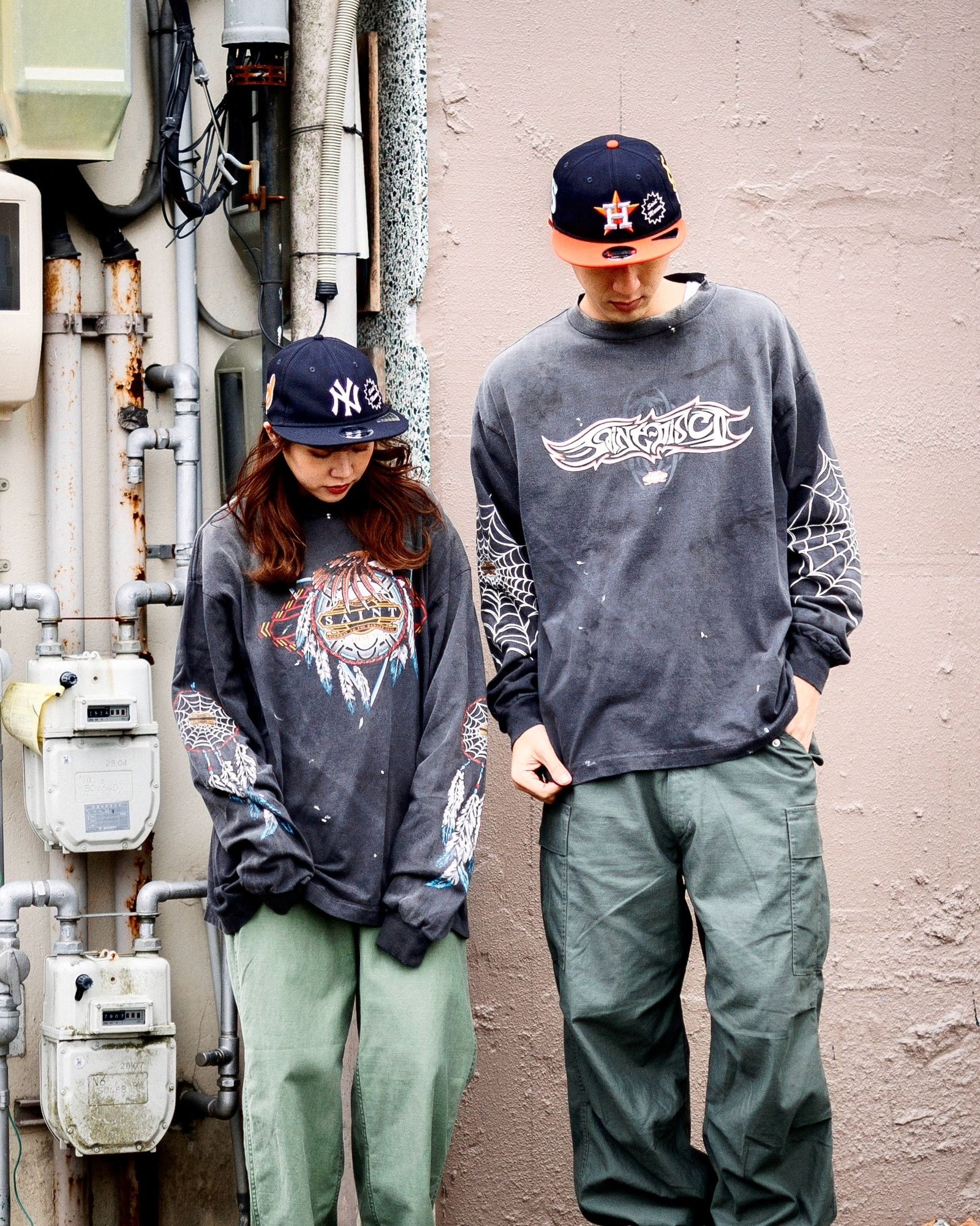 セントマイケル25SS SAINT DISCO ML_LS TEE(SM-HR8-0000-C40)BLACK