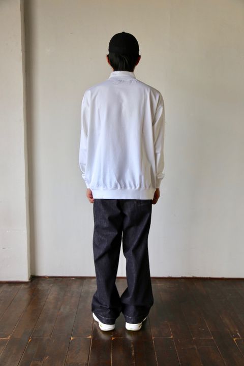 Graphpaper Heavy Weight Mock Neck Hem Rib Tee"WHITE"Style.2020.8.29.