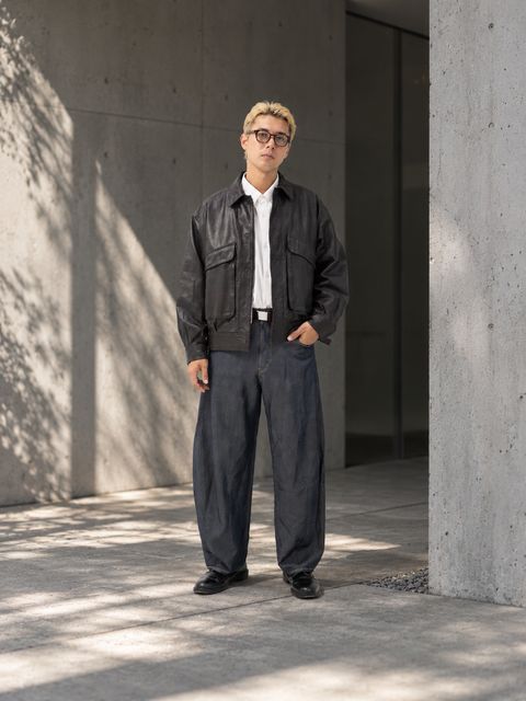 YOKE Leather Flight Jacket MARKスタイル