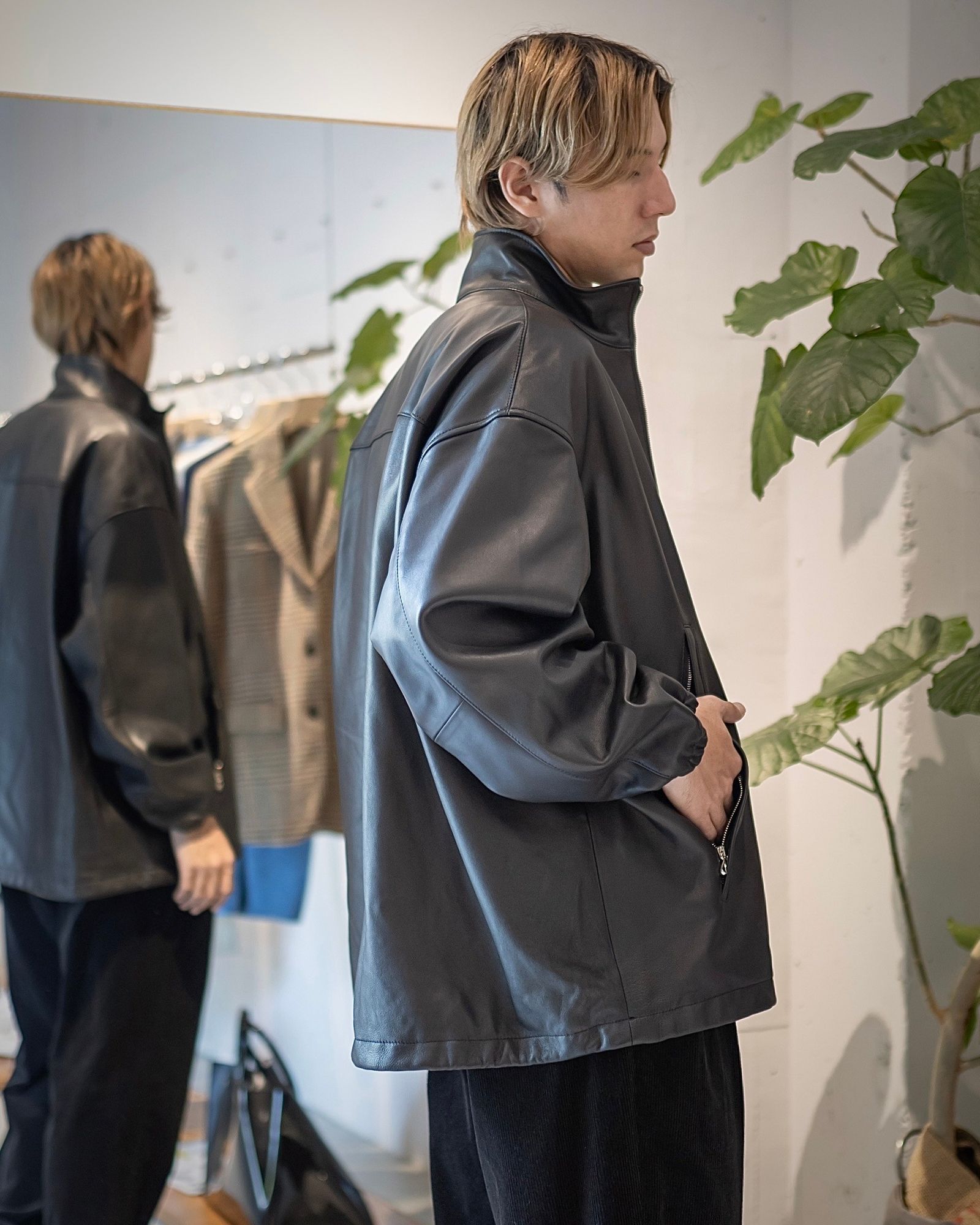 Graphpaper Sheep Leather Track Blouson(BLACK) 9月7日(土)新作
