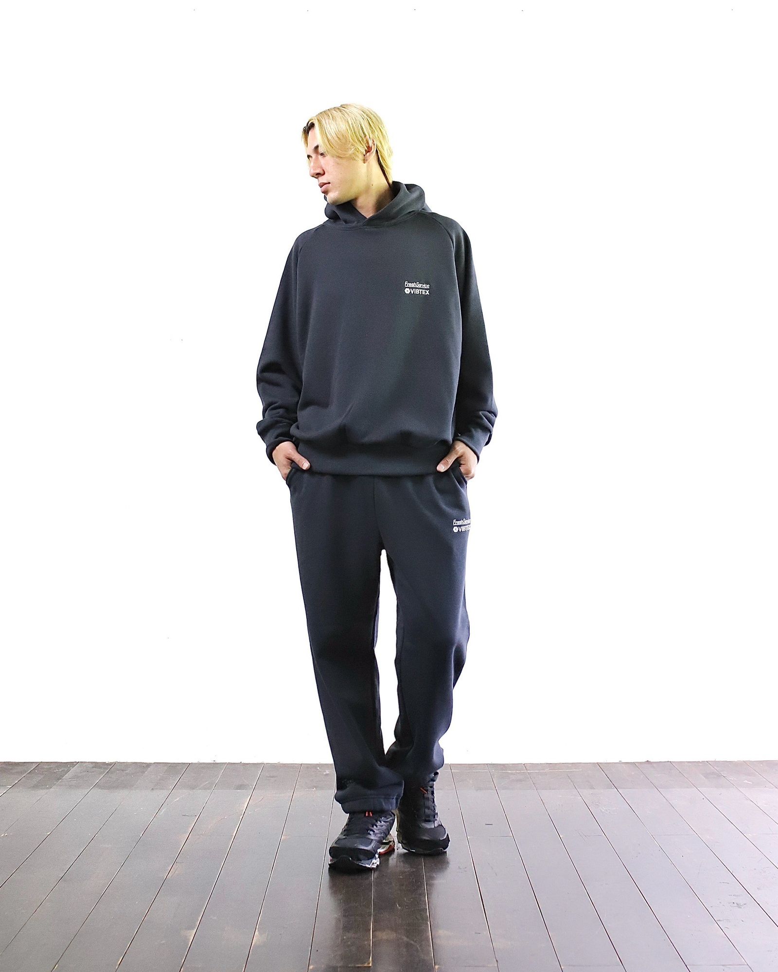 VIBTEX for FreshService 24SS  SWEAT PULL HOODIE(GRAY) style 2024.5.17