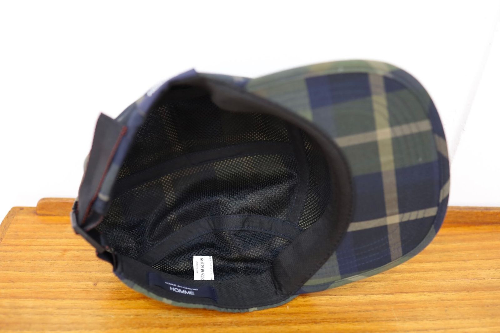 コムデギャルソンオム26SS BRIEFINGコラボ 綿エステルチェックCAP(HQ-K602-051-1)KHAKI/BROWN★4月3日(金)発売！