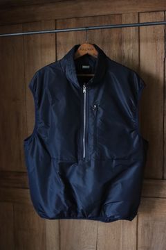 アプレッセ24SS Silk Padding Vest(24SAP-01-09K)NAVY☆2月10日(土)発売！
