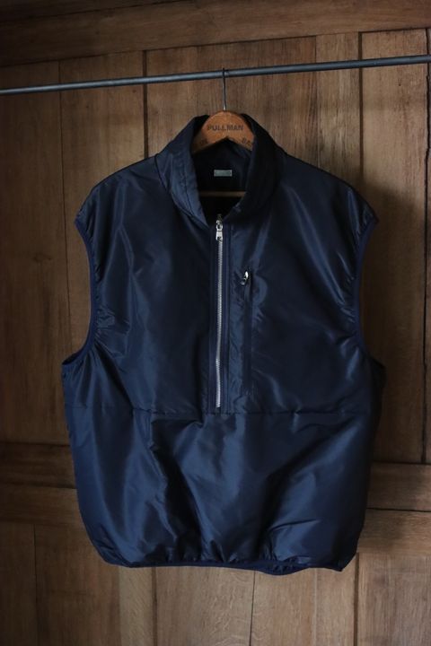 アプレッセ24SS Silk Padding Vest(24SAP-01-09K)NAVY☆2月10日(土)発売！