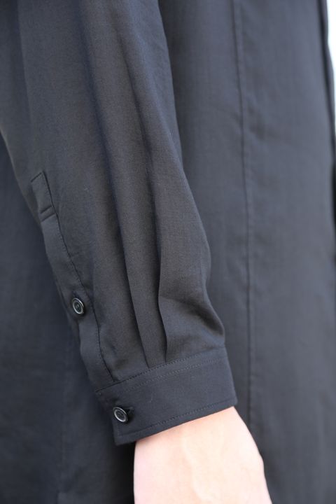 sulvam2020AW 新作Gabardine classic shirt"BLK" style.2020.9.21.