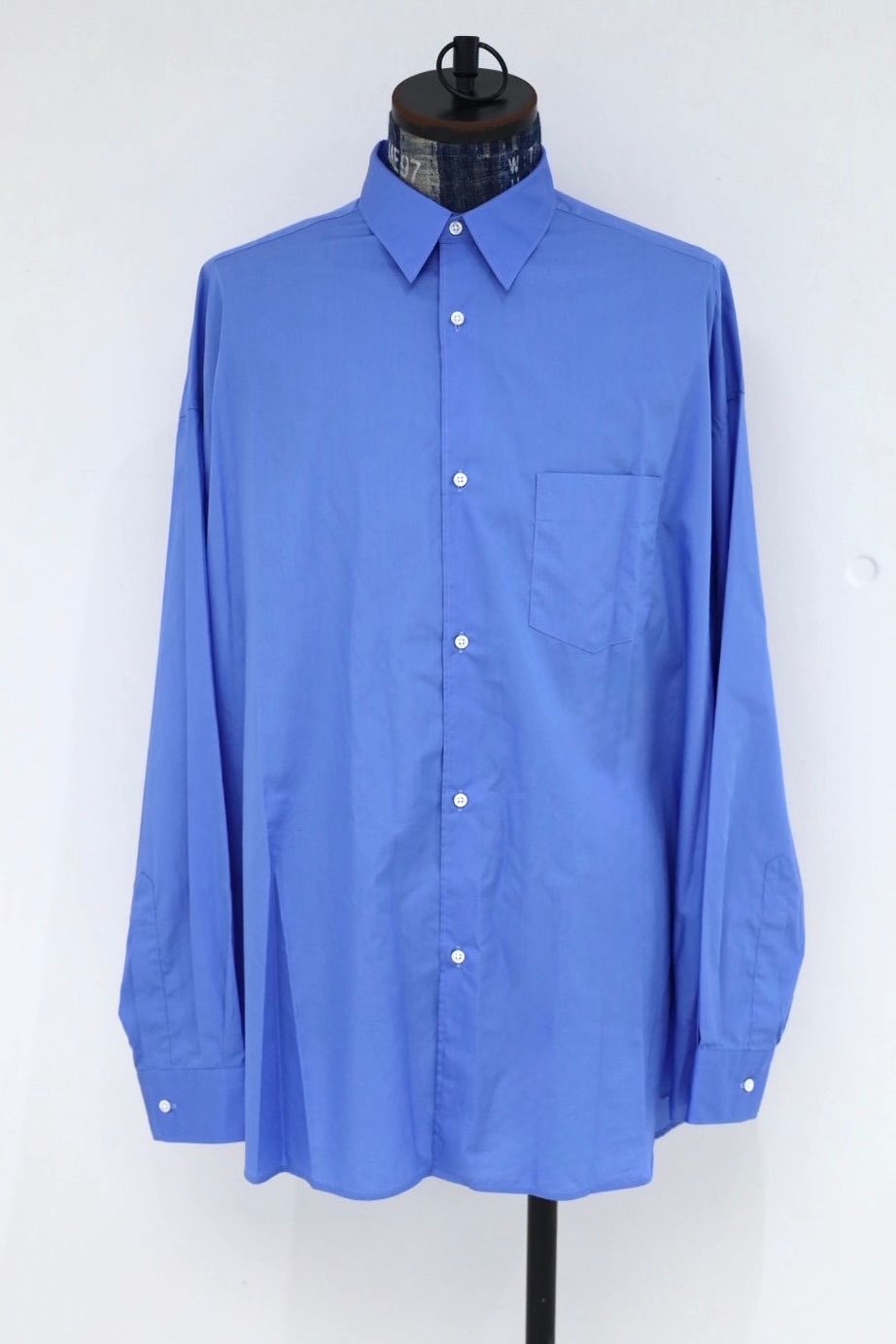 グラフペーパーシャツ Broad L/S Oversized Regular Collar Shirt(GM263-50001B)BLUE☆7月18日(土)新作発売！