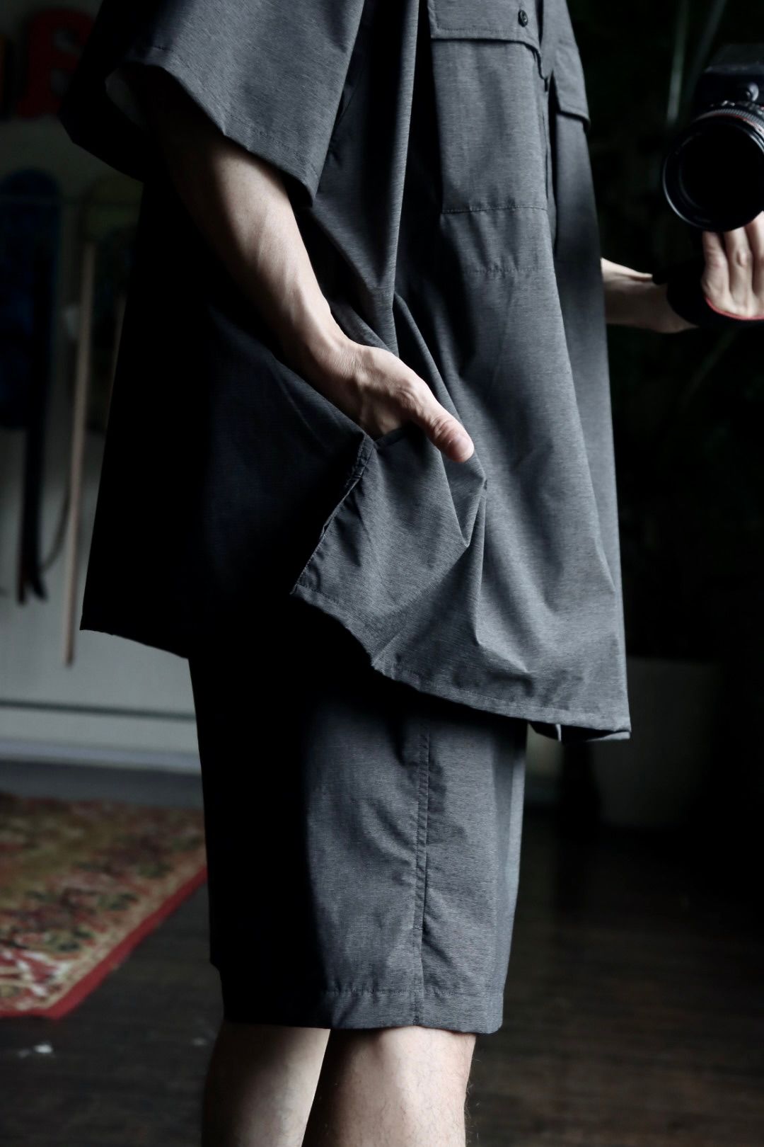 トップス PERTEX LIGHTWEIGHT S/S SHIRT Fresh Service PERTEX LIGHTWEIGHT S/S SHIRT [BLACK] - Fresh