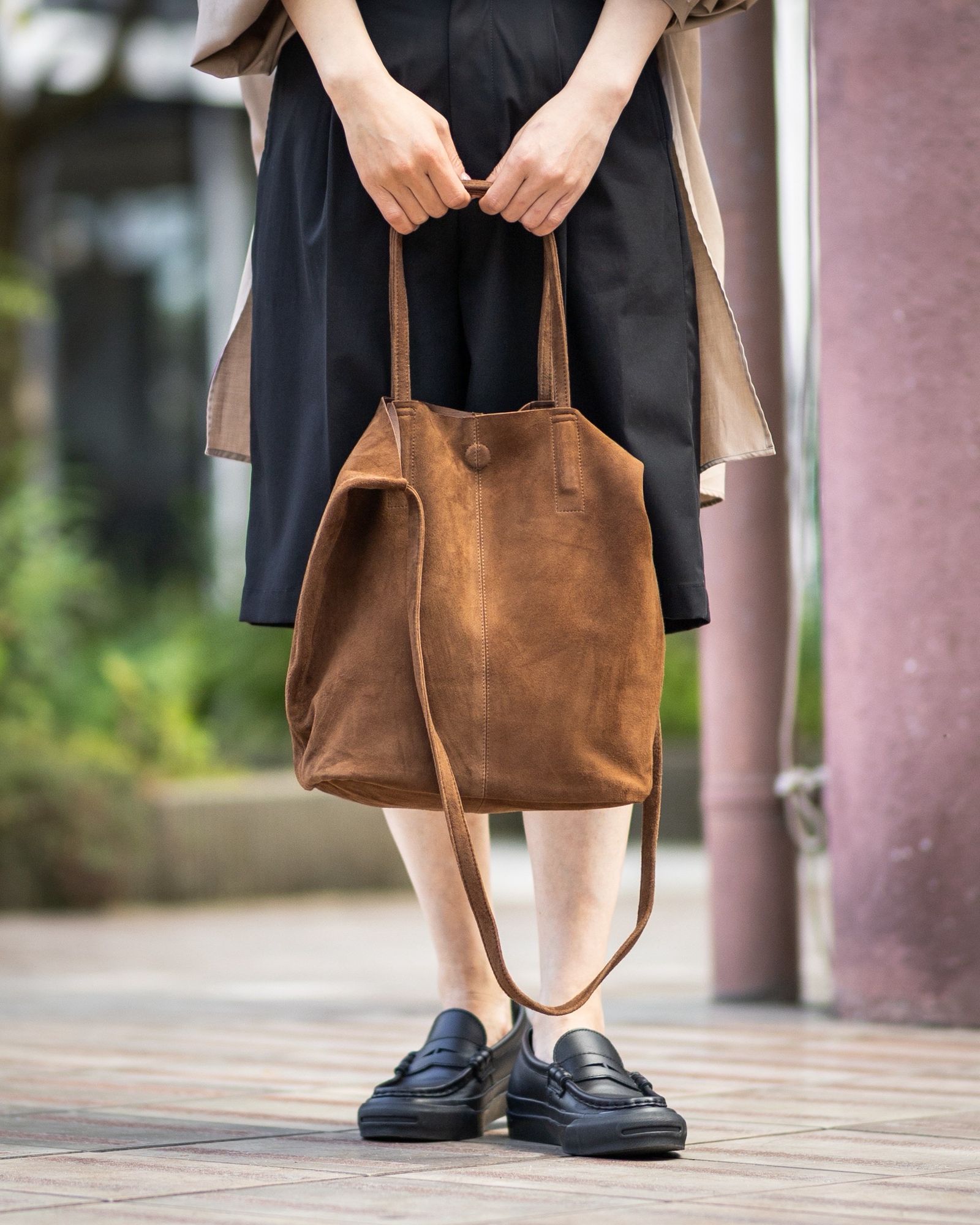 Morphee / モルフェトートバッグ 【LONG】3WAY MIDIUM TOTE OIL SUEDE (ML-OCB)COFFEE BROWN☆再入荷しました！