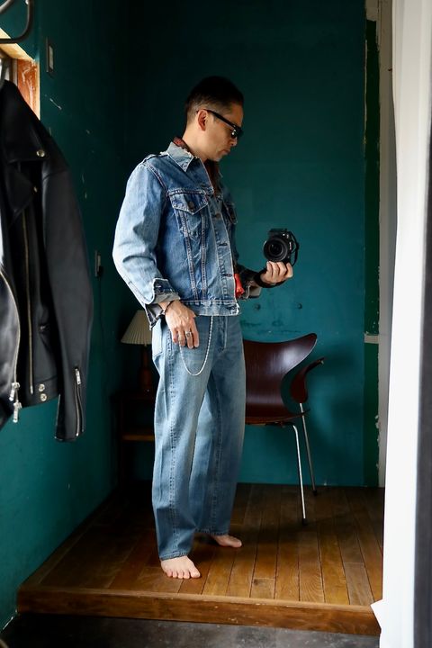 A.PRESSE 2025 STYLE2 No.2 Washed Denim Pantスタイル2025.6.26.