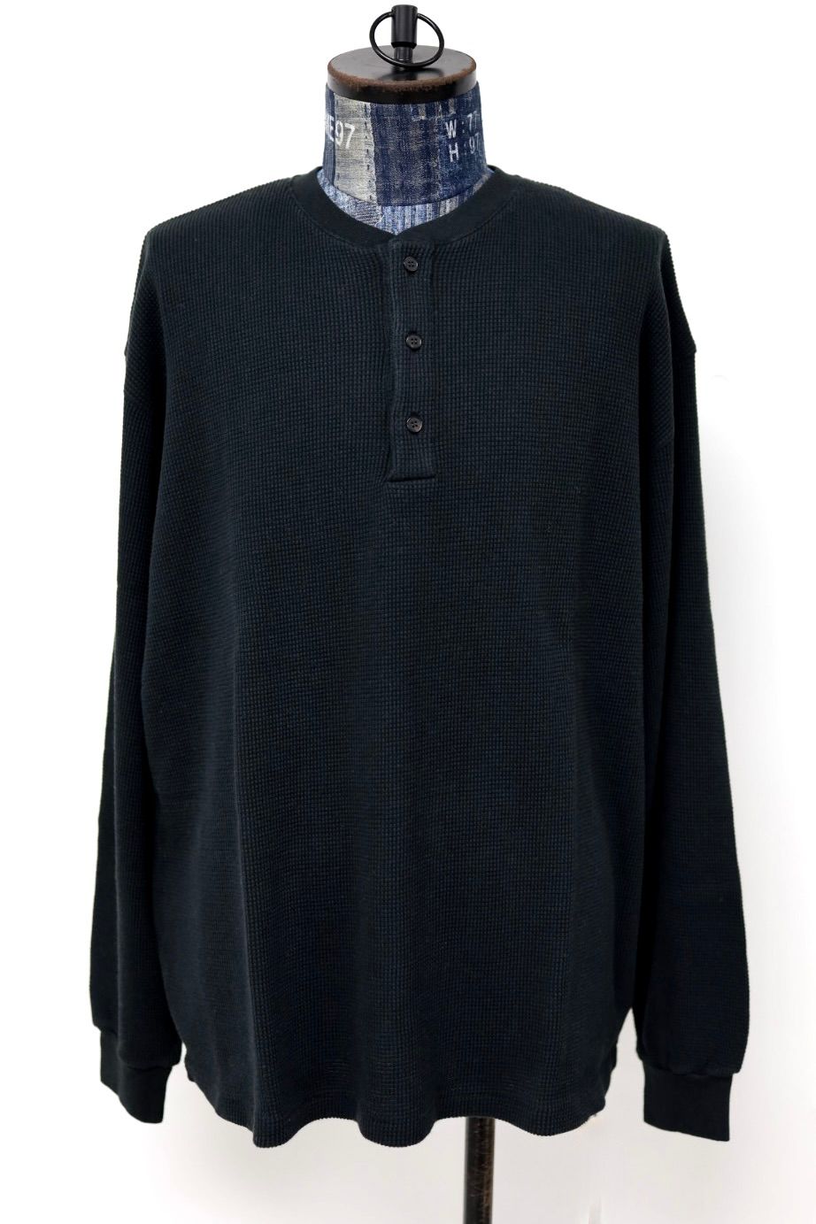 アプレッセ 2026 STYLE2 Cashmere Blend Wafflel L/S Henley Neck Shirts(26AAP-05-03) BLACK☆6月6日(土)発売！