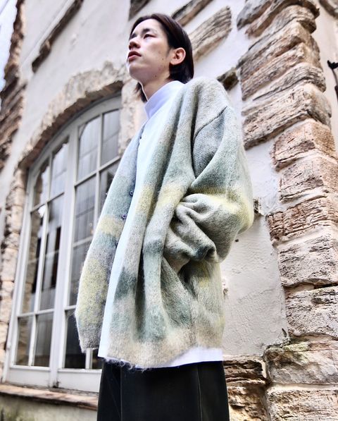 YOKE ヨーク 23AW LANDSCAPE MOHAIR JACQUARD CREWNECK CARDIGANスタイル