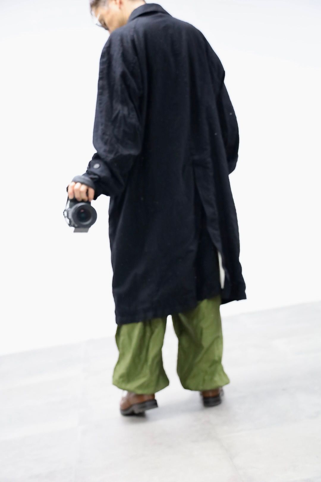 COMME des GARCONS HOMME ウールサージ製品縮絨コートスタイル