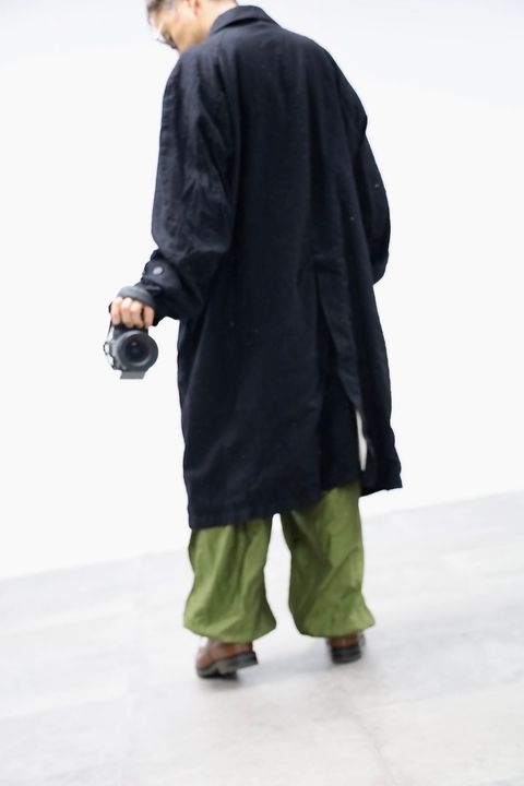 COMME des GARCONS HOMME ウールサージ製品縮絨コートスタイル