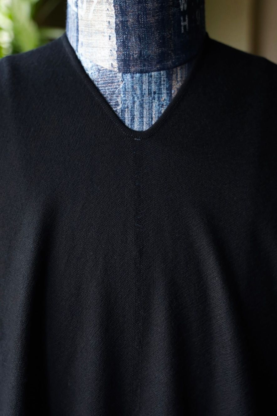 Yohji Yamamoto 25AW ウール糸綾織りマフラー(HL-L01-962)BLACK☆新作発売！