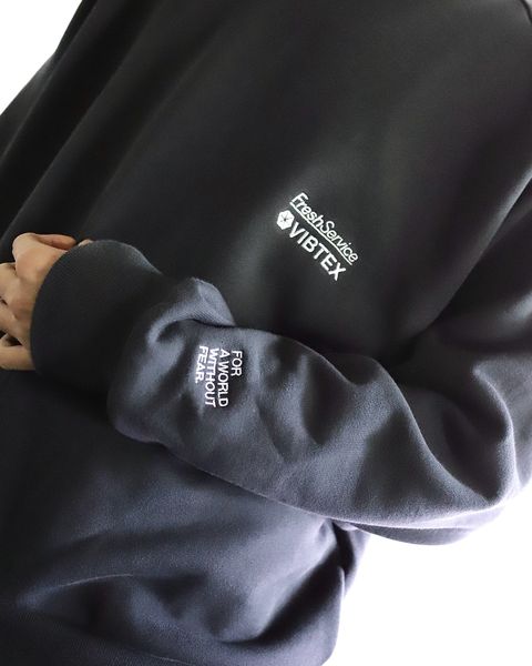 VIBTEX for FreshService 24SS  SWEAT CREW NECK PULLOVER(GRAY) style 2024.5.17