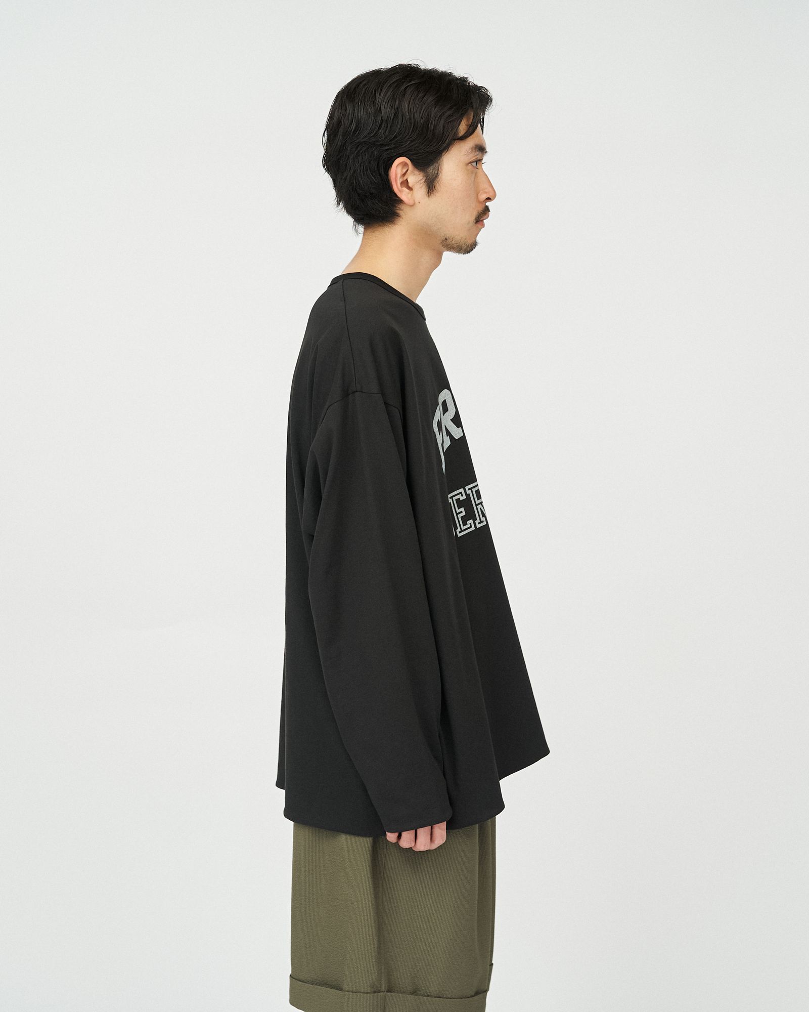 フレッシュサービス REVERSIBLE L/S TEE (FSC252-70041)BLACK