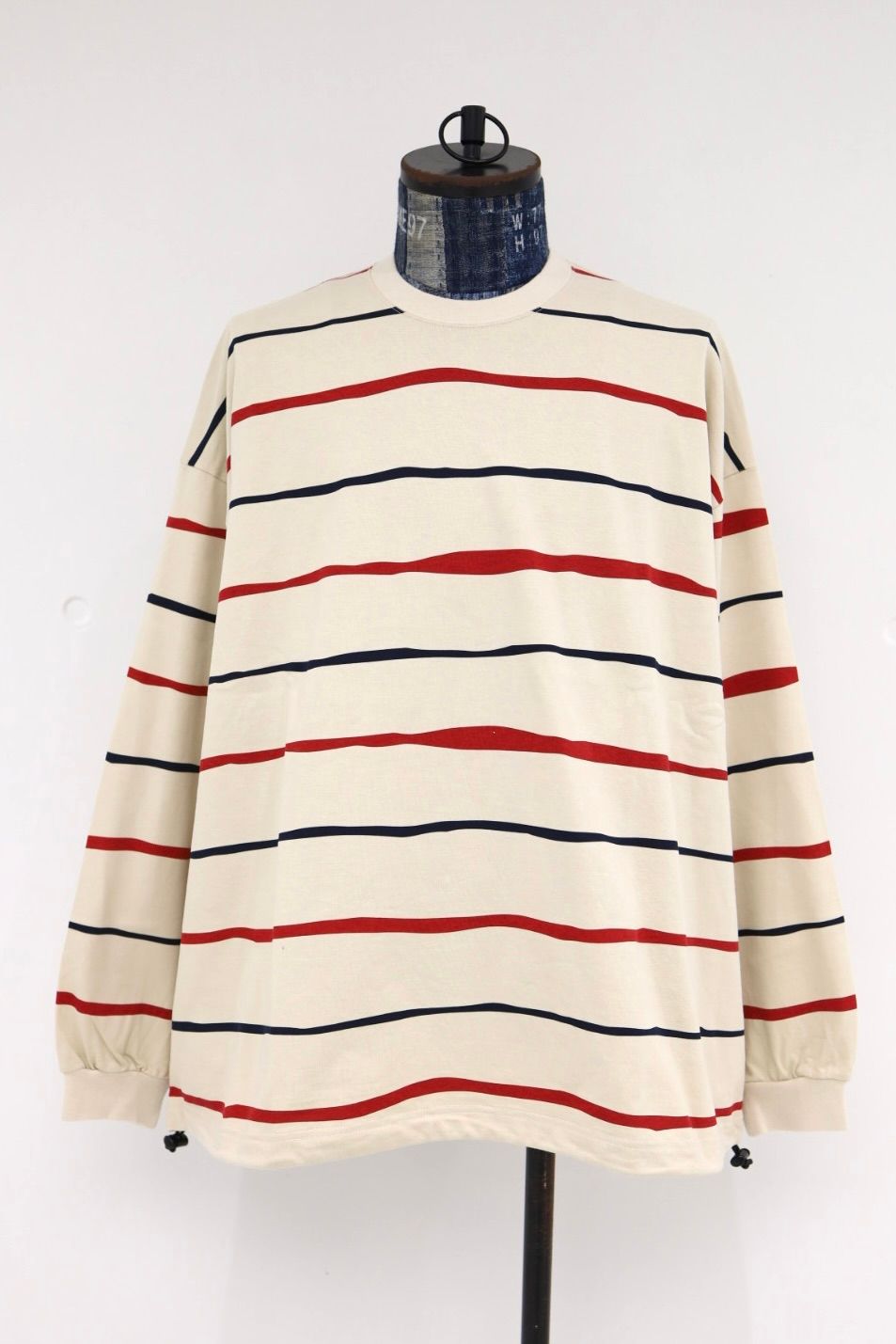 S.F.C 2026FW エスエフシー SUPER BIG STRIPE LS TEE (W/DRAWSTRINGS) (SFCFW26CS07)Beige☆10月17日(土)発売！