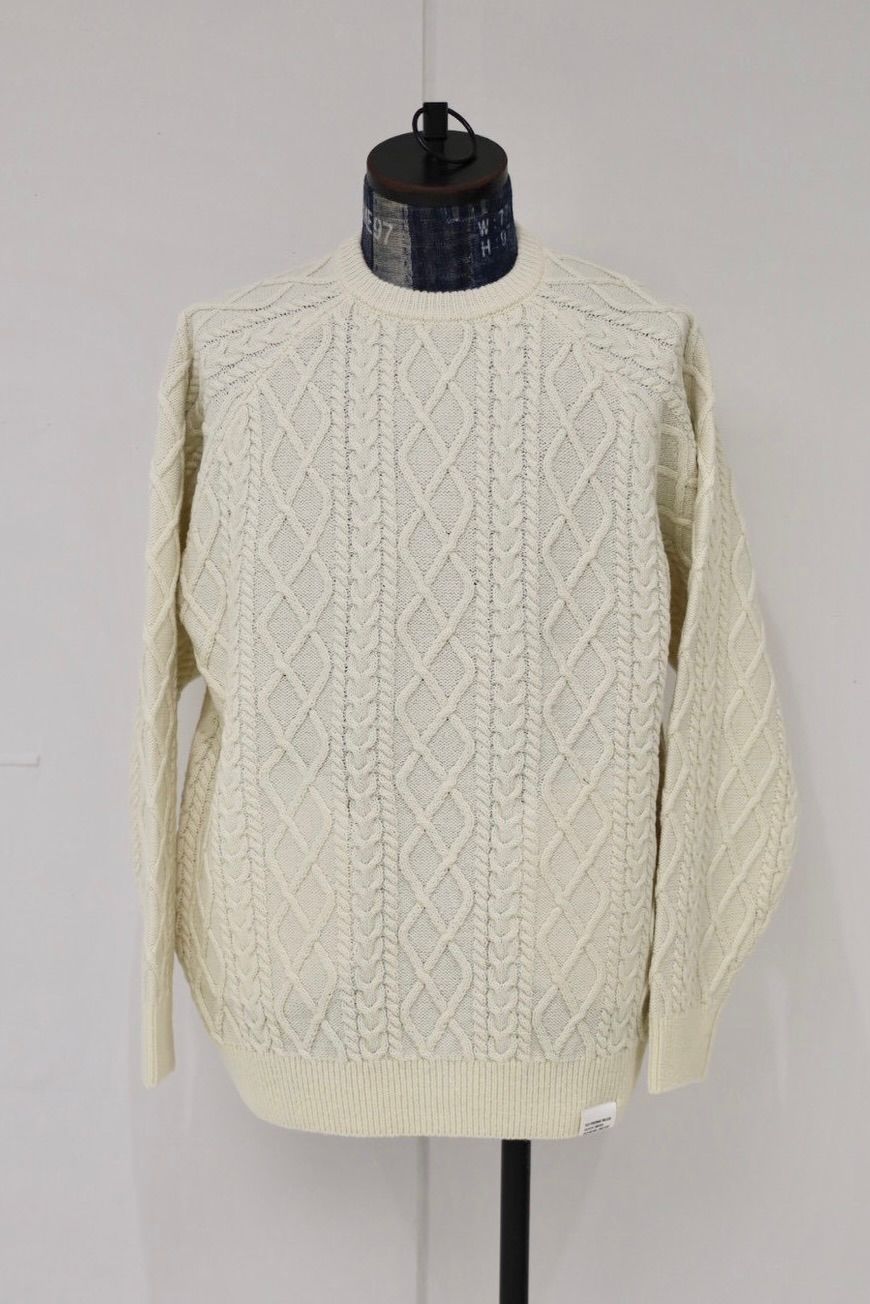 フレッシュサービス SHETLAND WOOL x SOLOTEX® TECH FISHERMAN SWEATER (FSC253-80165)IVORY★10月18日(土)発売！