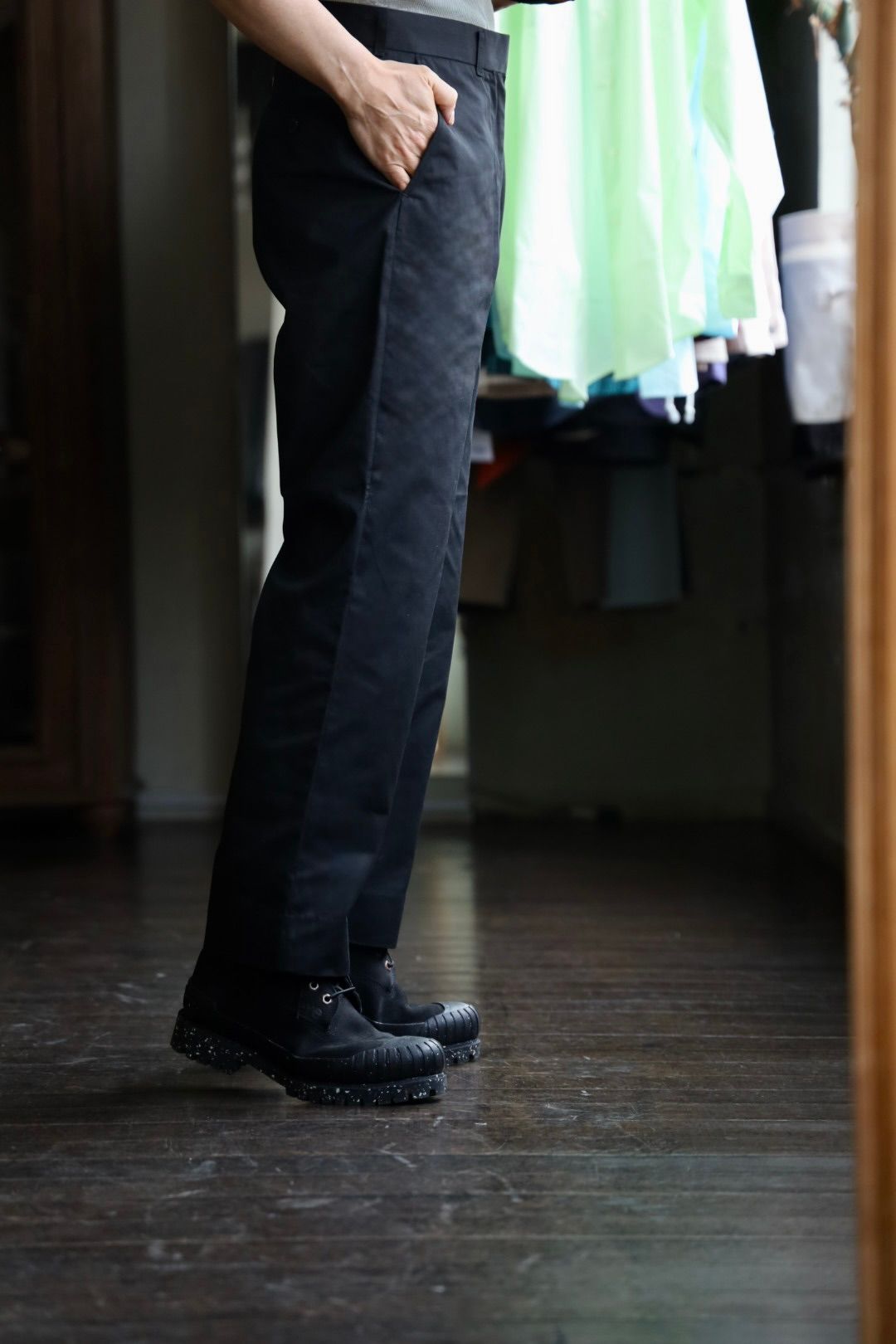 ファウンダ 25AW TWILL PANTS(015FD252006)BLACK