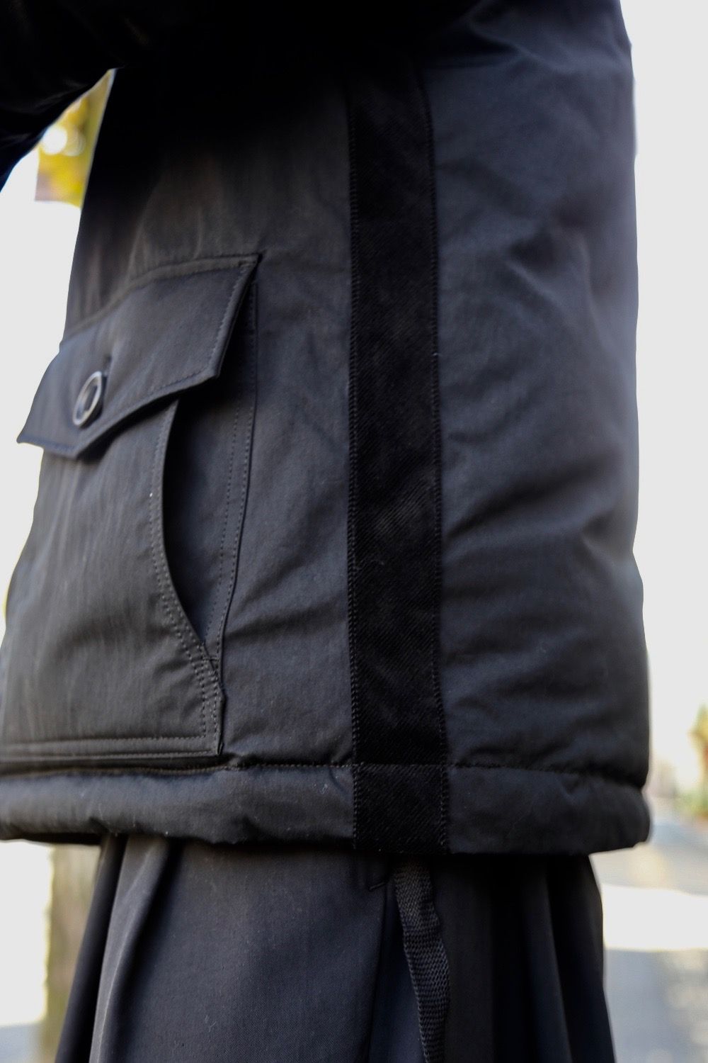 COMME des GARCONS HOMME 綿ナイロンウェザー×綿コーデュロイブルゾン"BLACK"Style.2020.11.21.