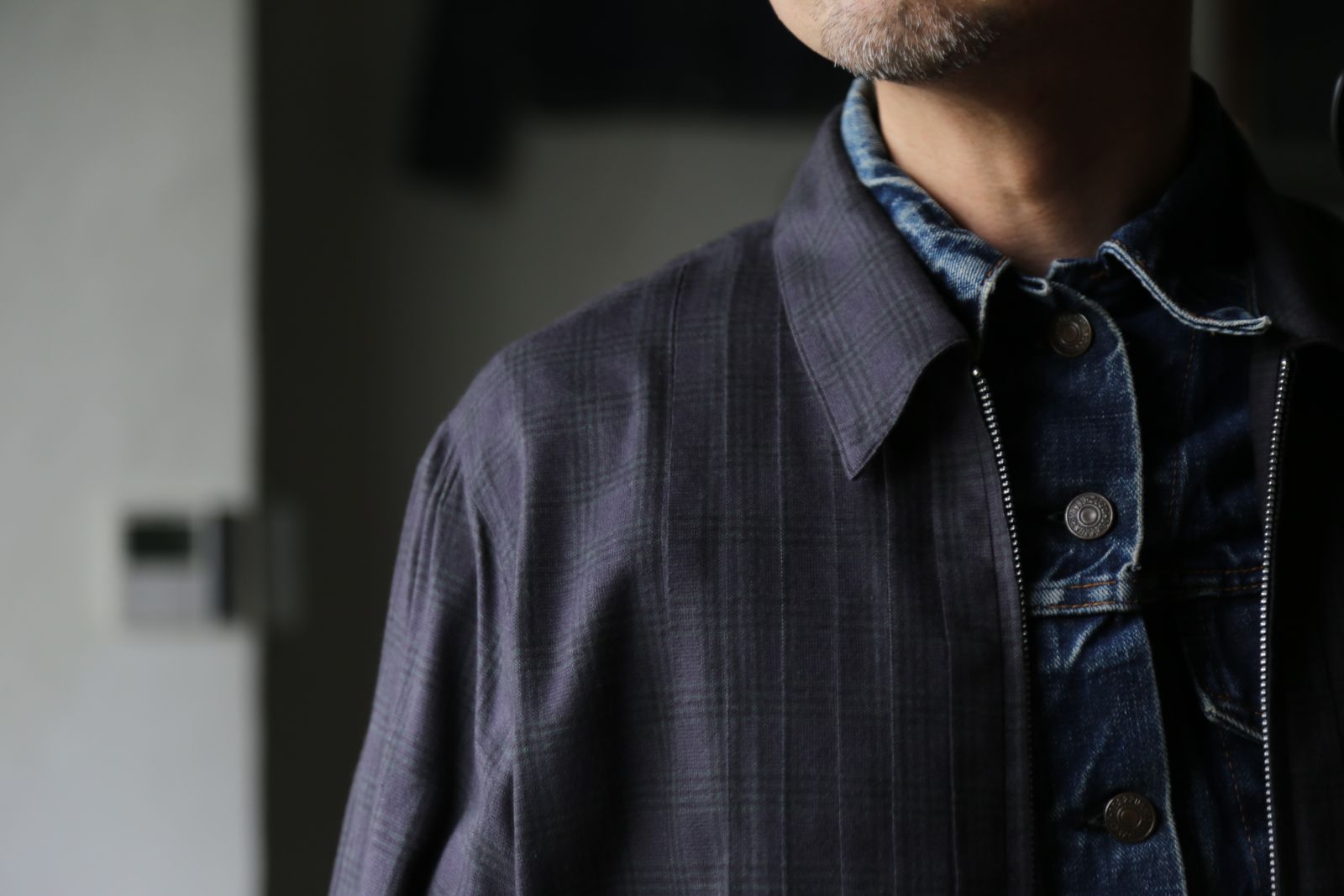 MATSUFUJI Flannel Check Pleats Jacket style.2021.7.6. | 1788 | mark