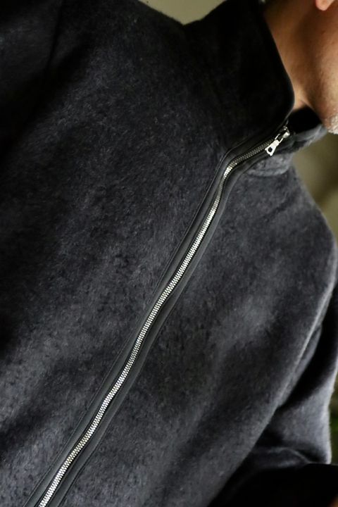 blurhms 22FW Cotton Silk Fleece ZIP Jacketスタイル.2022.9.25.
