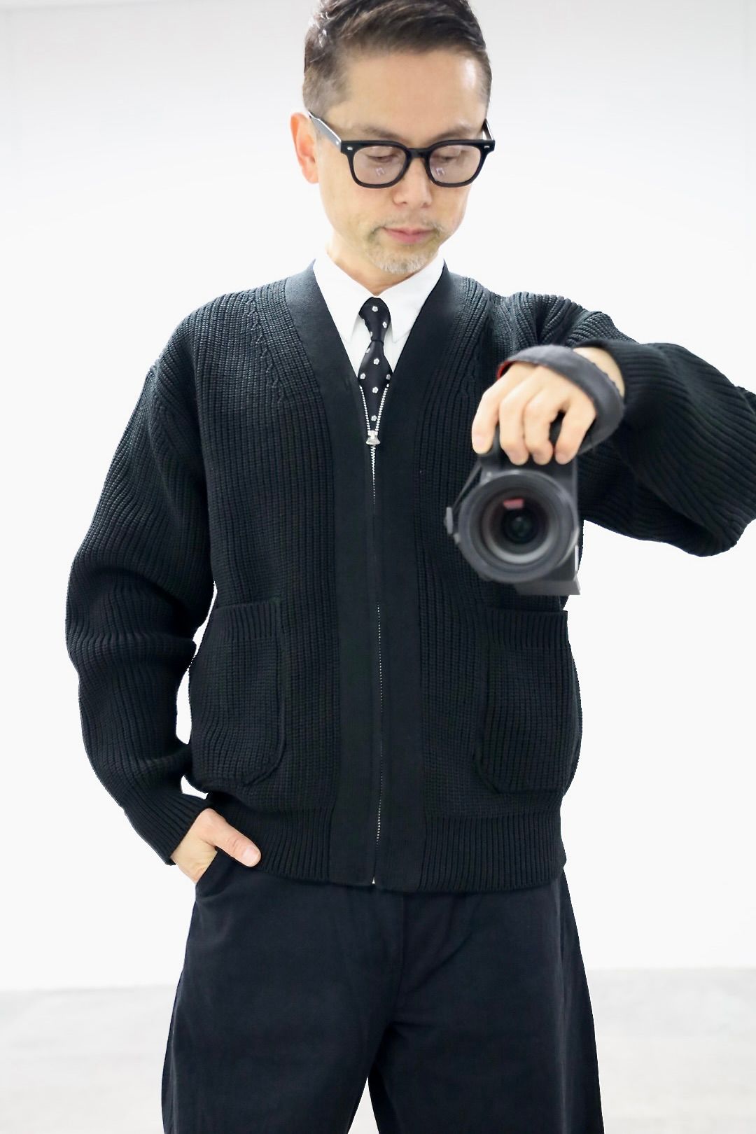 COMME des GARCONS HOMME 26SS 綿エステル片畦カーディガンスタイル2026.3.13.