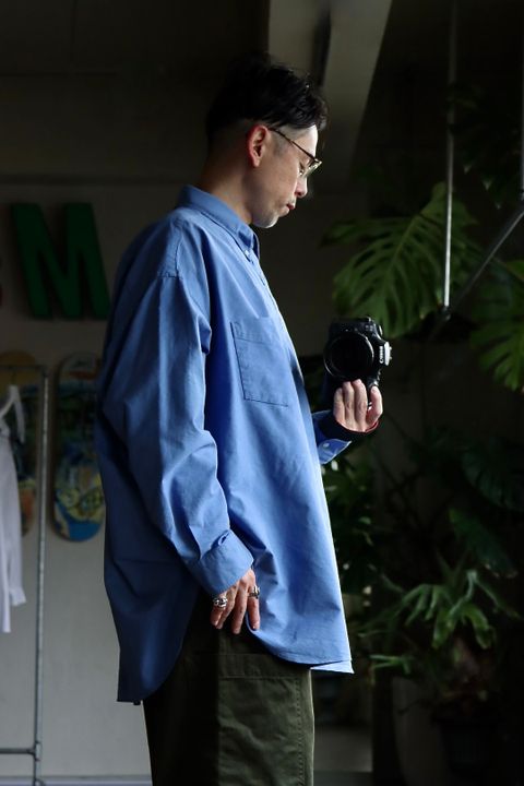 Graphpaper Oxford Oversized B.D Pullover Shirtスタイル