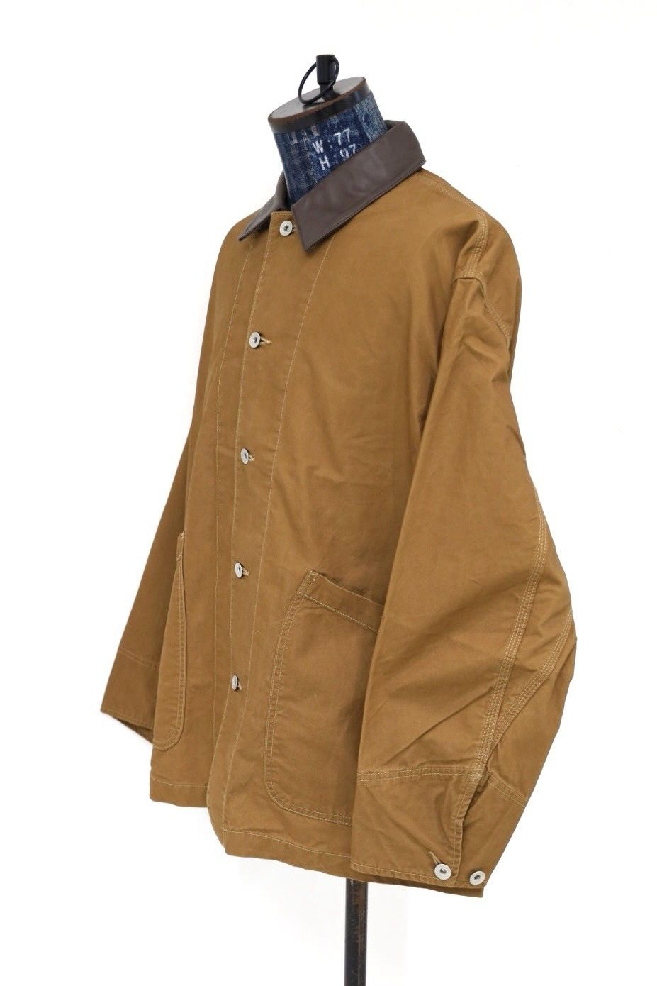 フレッシュサービス 26AW COTTON CANVAS LEATHER COLLAR WORK JACKET(FSC263-30032)CAMEL☆9月5日(土)新作発売！