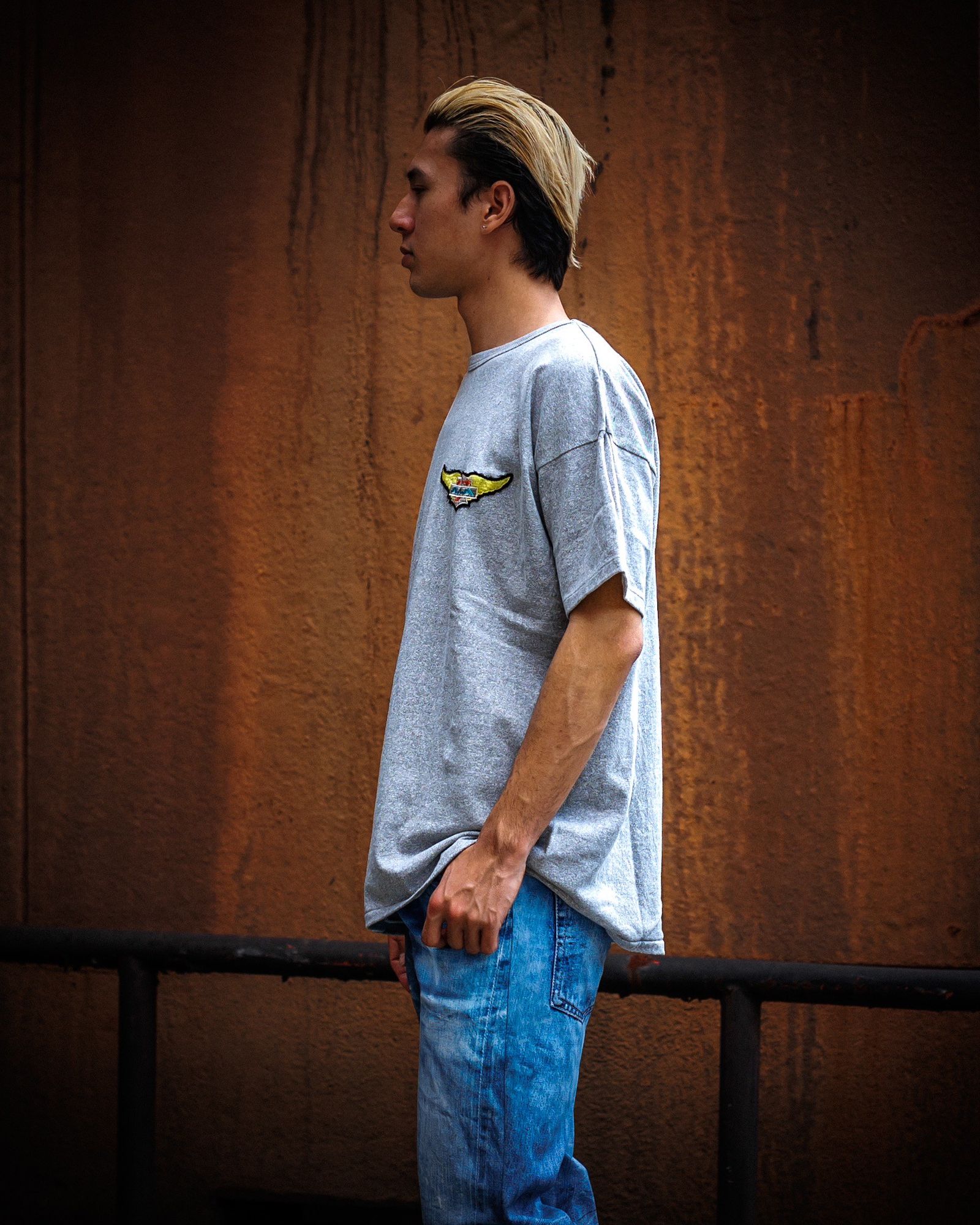 BOW WOW バウワウ WING PATCH 8812 TEE(BW251-WIP8T)GRAY