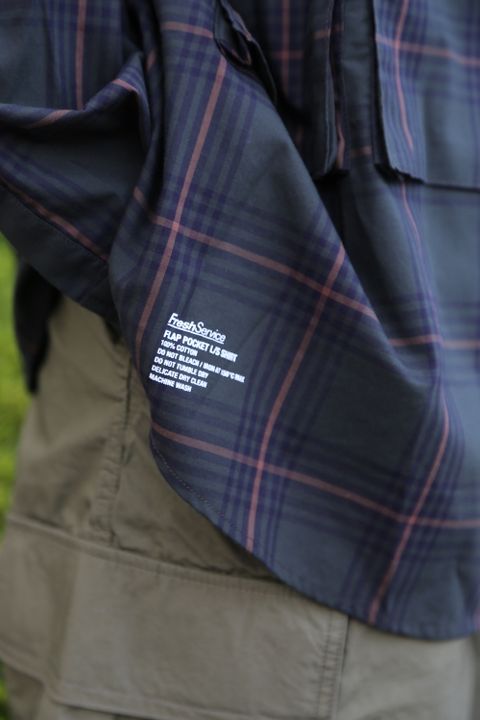 FreshService CHECK FLAP POCKET L/S SHIRT(FSW-21-SH_68) style.2021.7.24