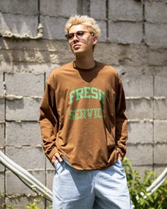 フレッシュサービス REVERSIBLE L/S TEE (FSC252-70041)BROWN