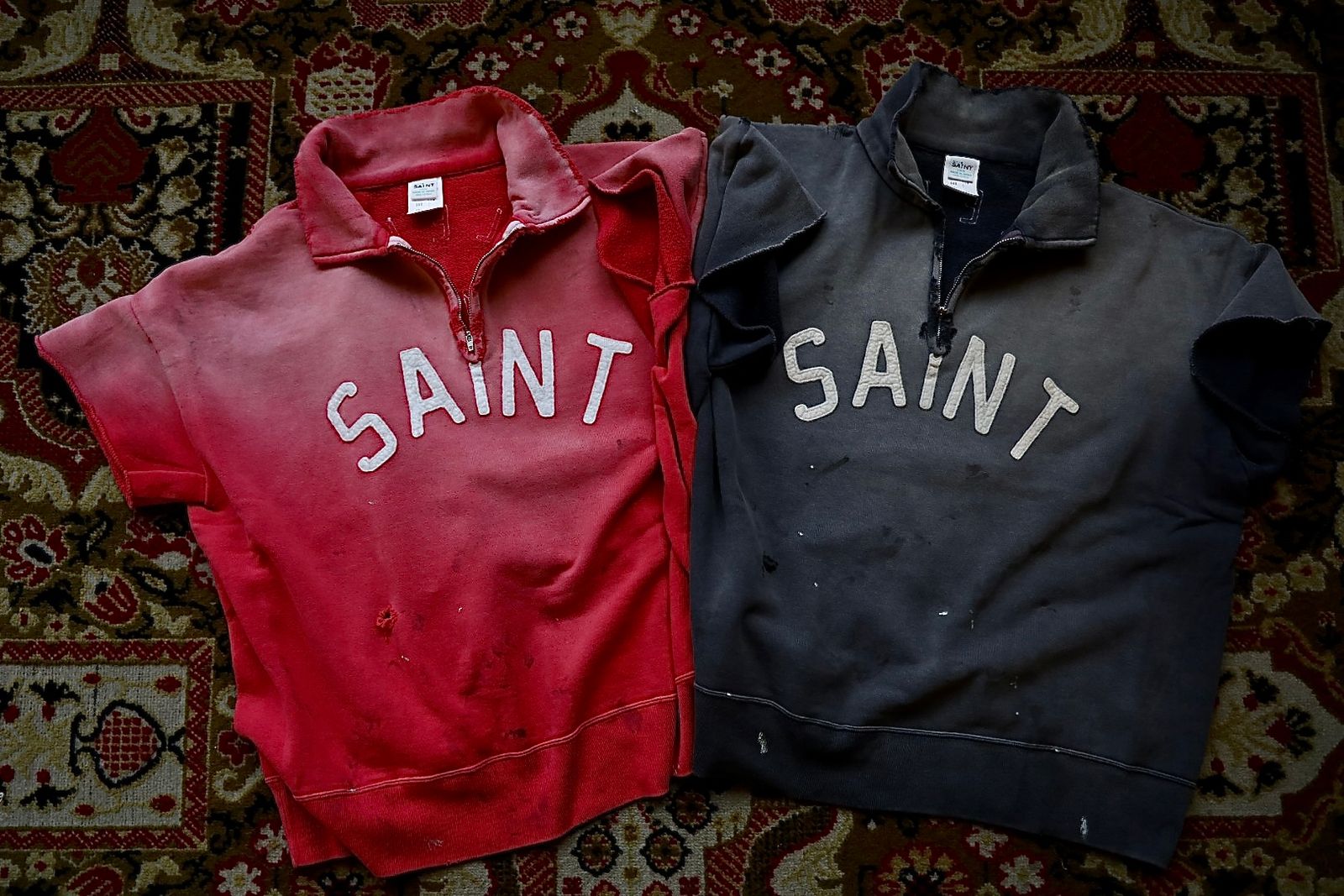 セントマイケル 26SS SAINT HALF ZIP SWEAT(SM-MK8-0000-053)RED☆4月11日(土)発売！