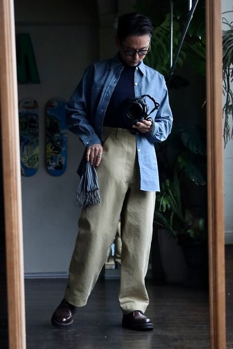 A.PRESSE アプレッセ23SSシャツ Rigid Chambray Shirtスタイル