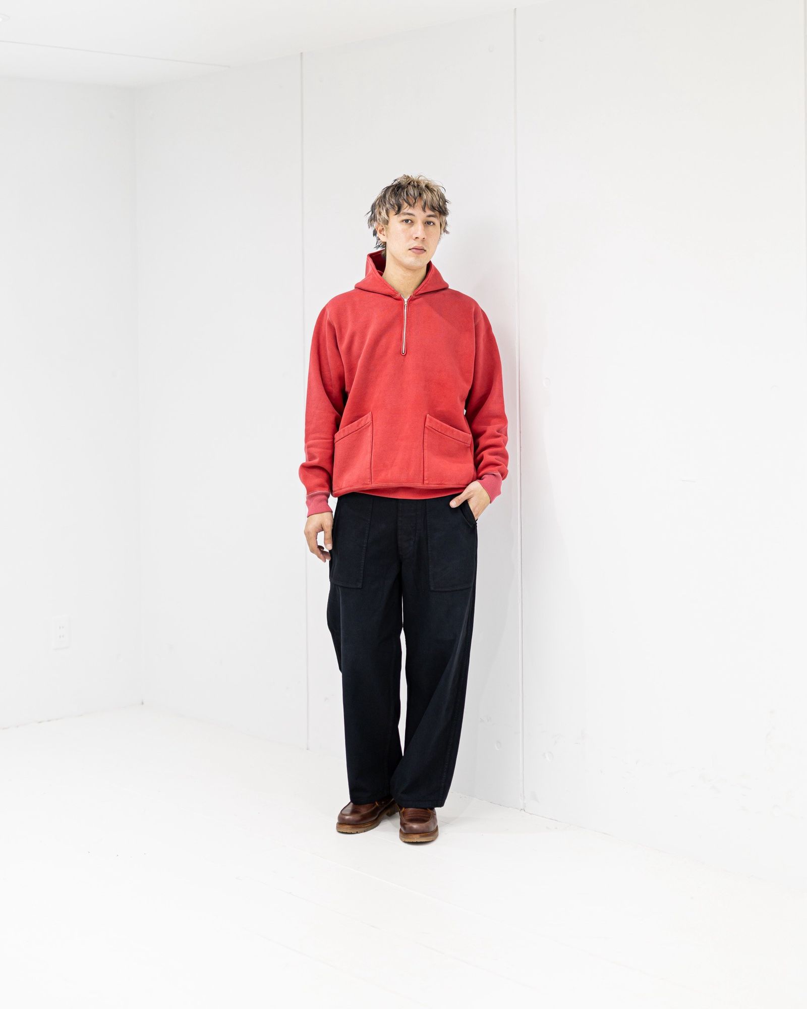 A.PRESSE 新作 Vintage Sailor Hood Half Zip Sweatshirt 1月24日(土)新作発売！