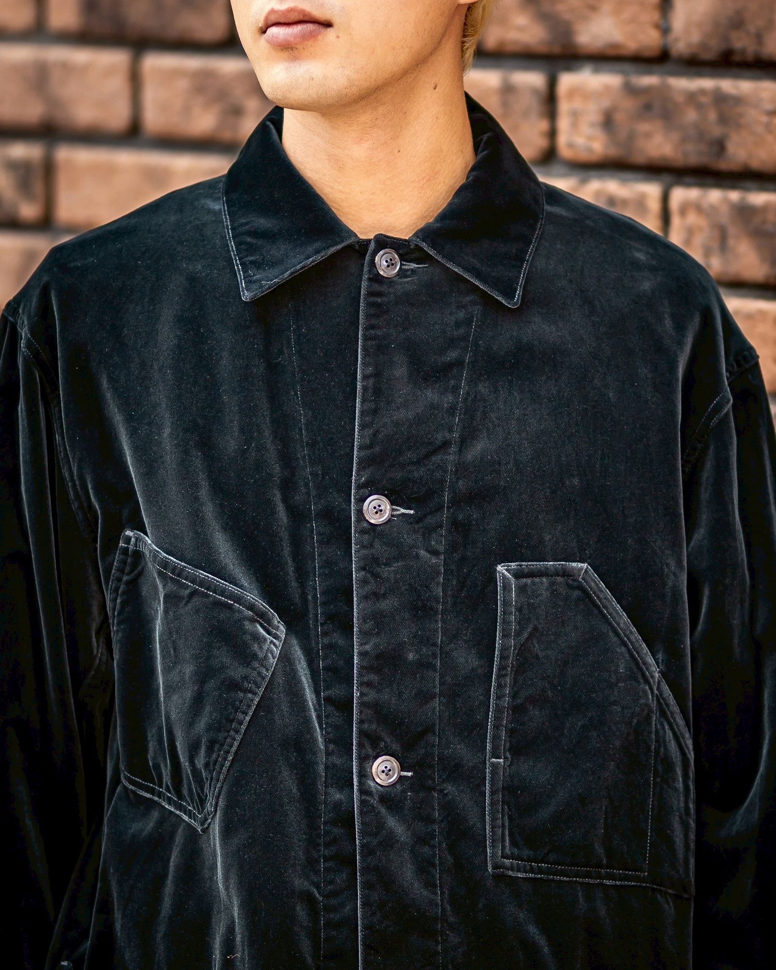 blurhms 25FW Velvet Work Jacket(BHS25F027Vel)black☆8月29日(金)新作発売！