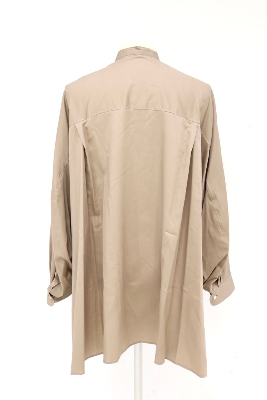 グラフペーパー Women's 26SS  Silicon Poplin Deep Slit Band Collar Shirt(GL261-50184)TAUPE☆2月28日(土)発売！