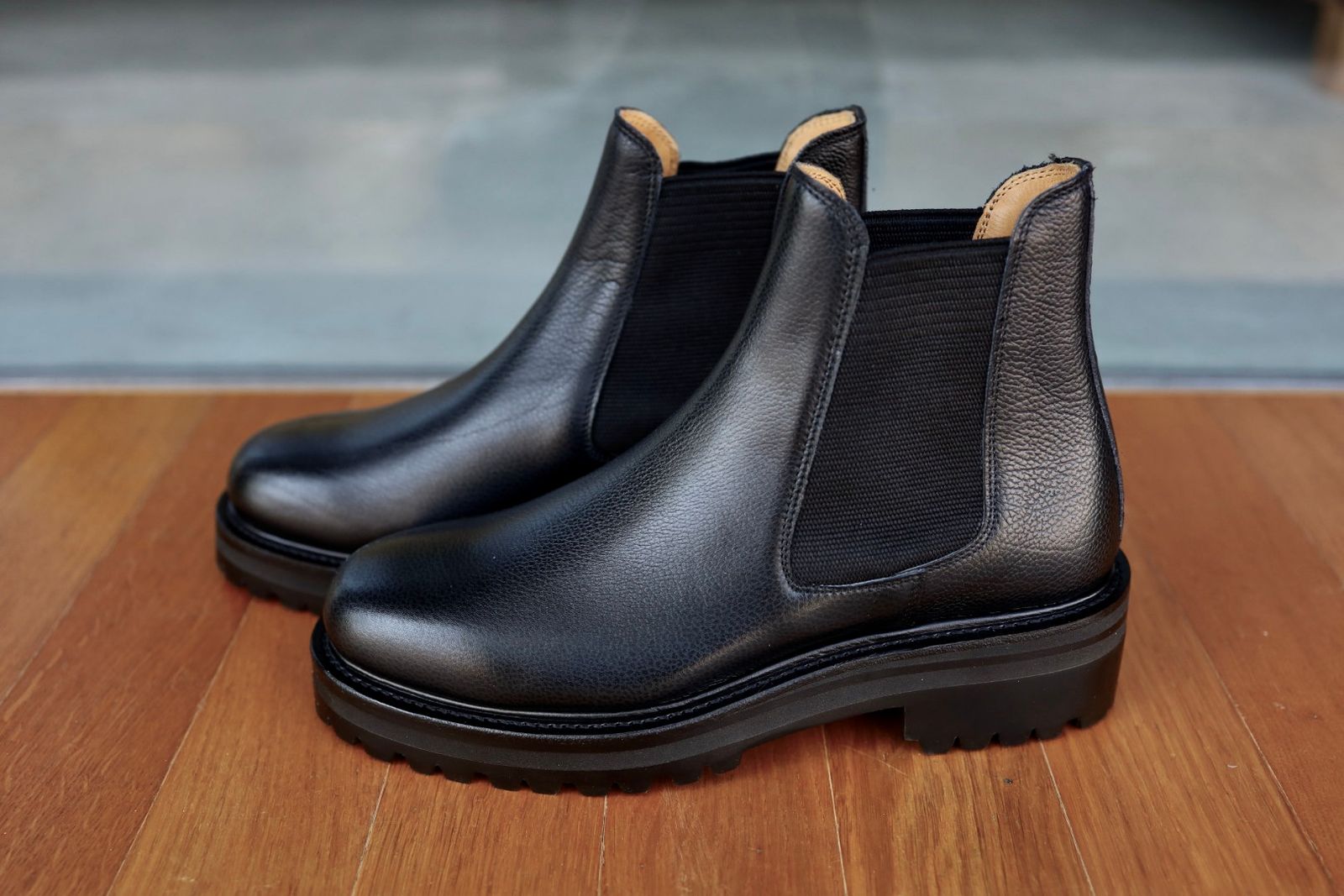 FOOTWORKSフットワークス サイドゴアブーツ WOMENS Side Gore Boots in Grain Leather(F03-0001_W)BLACK☆新作発売！