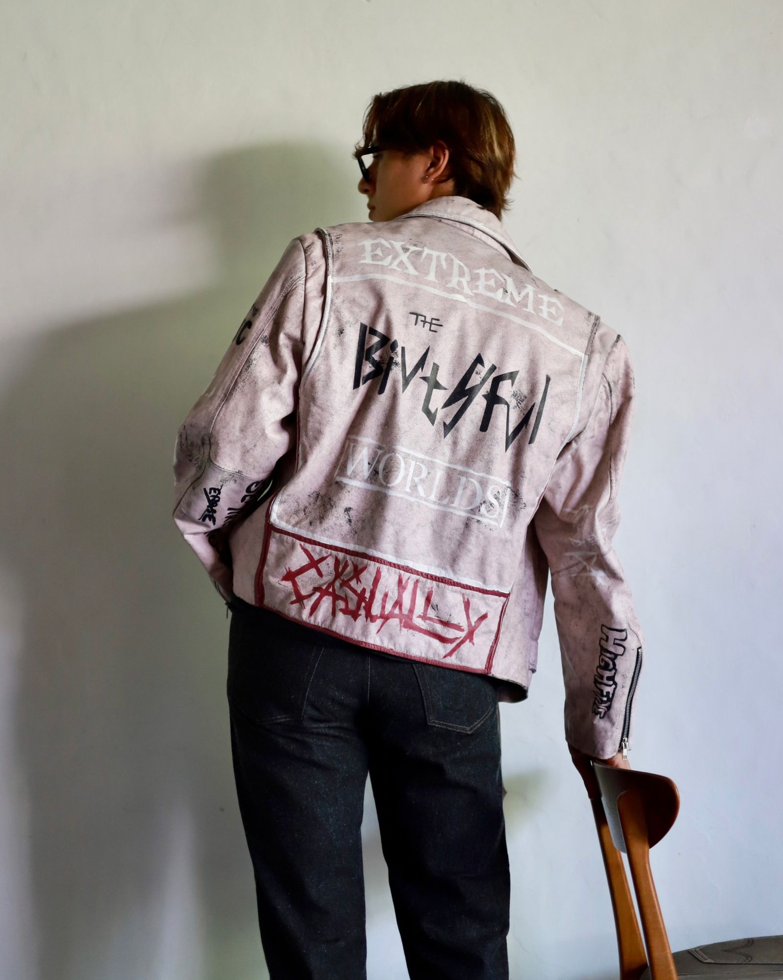 doublet ダブレットHAND-PAINTED RIDER'S JACKET