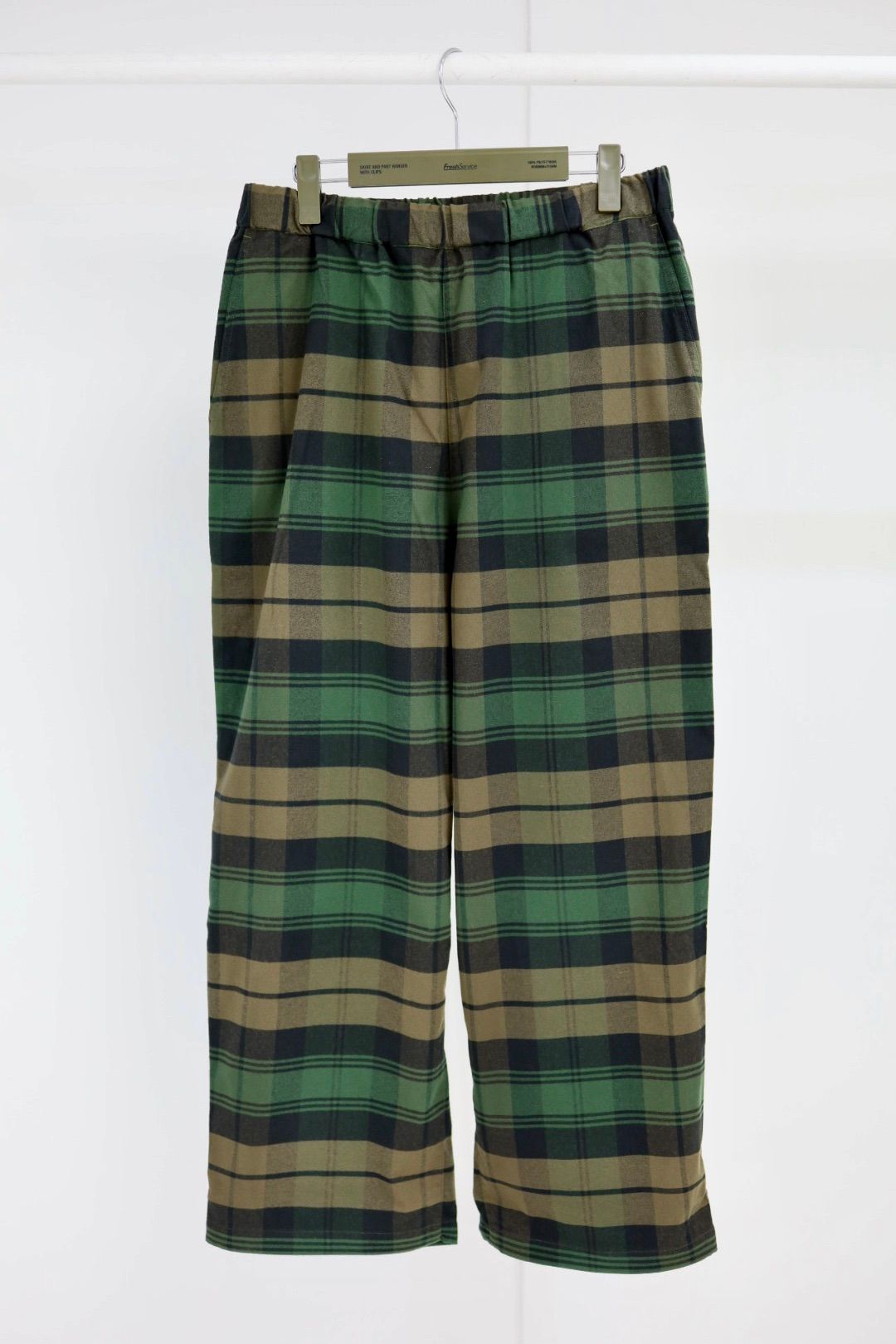 フレッシュサービス FLANNEL CHECK UTILITY OVER PANTS(FSP254-40060)GREEN☆11月15日(土)発売！