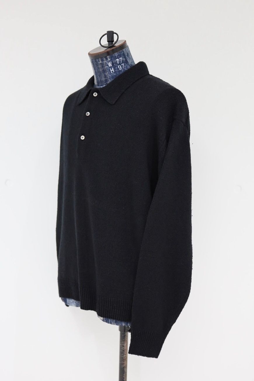 アプレッセ 2026 STYLE1 Washed Silk Nep Polo Shirt(26SAP-03-09)BLACK☆1月10日(土)発売！
