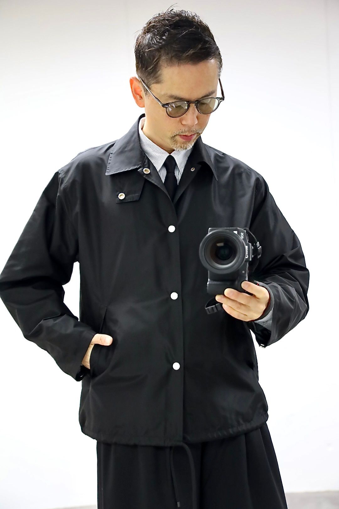 MARKAWARE 26SS シルクタフタコーチジャケットCOACH JACKET Ⅲ(A26A12BL02C)BLACK☆新作発売！