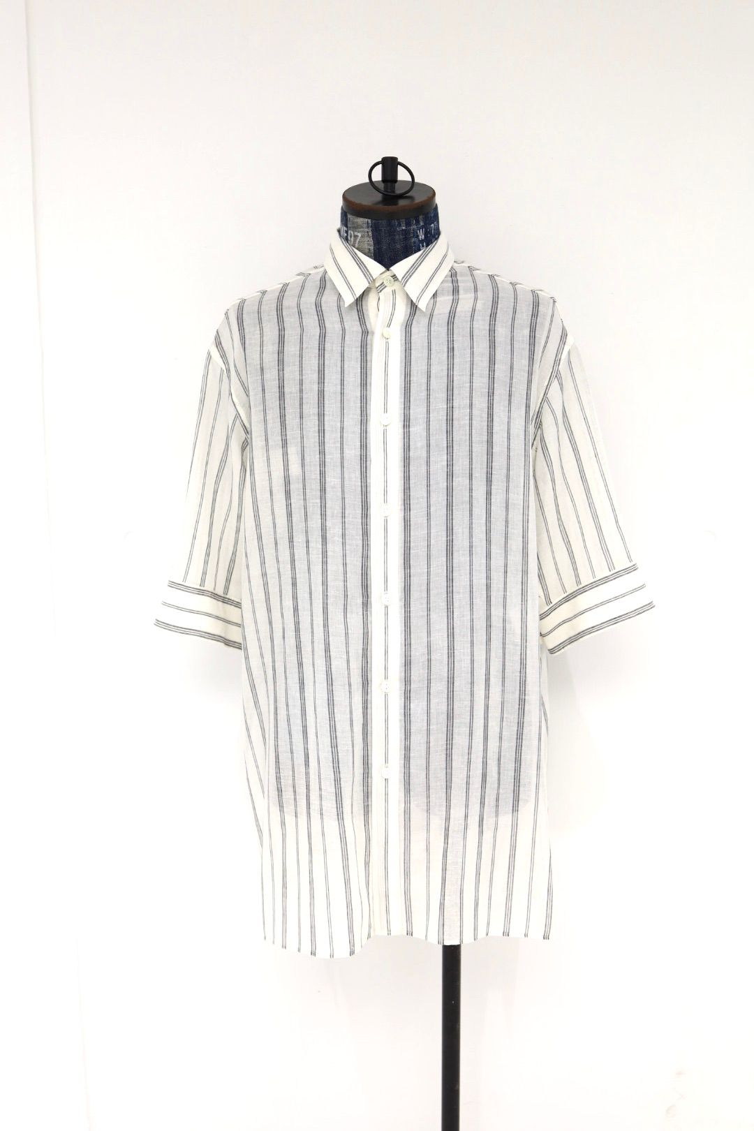 Yohji Yamamoto シアーストライプ レギュラーカラーシャツ (HK-B51-058-1)OFF WHITE☆新作発売！