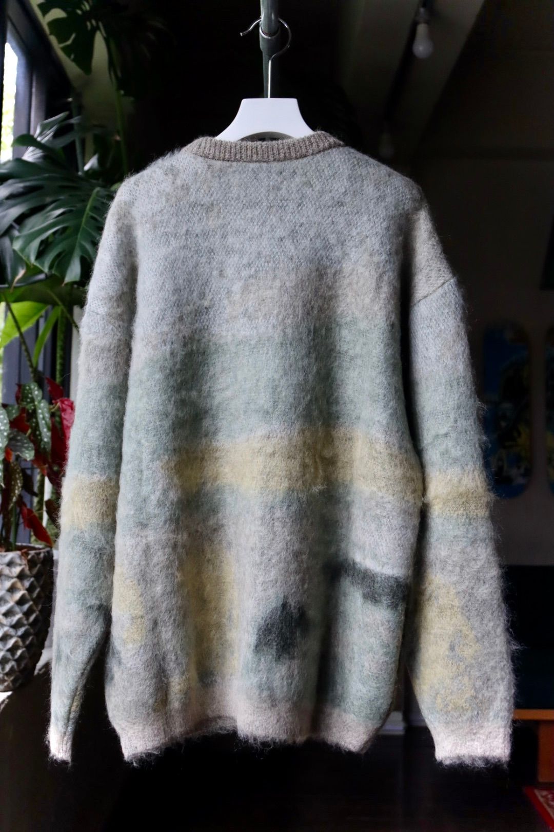 yoke 22aw MIX JACQUARD MOHAIR CREWNECK+tevetamw.com