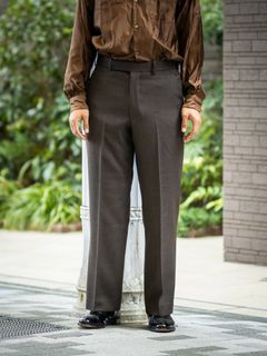 マーカ 26AW REGULAR FIT STRAIGHT TROUSERS(M26C10PT03C) BROWN BIRD’S-EYE☆新作発売！