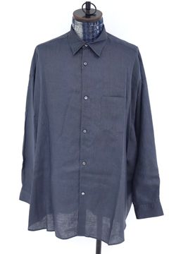 グラフペーパー Linen L/S Oversized Regular Collar Shirt(GM262-50039B)C.GRAY☆6月20日(土)発売！