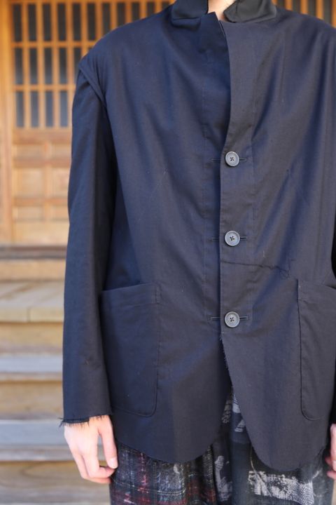 Yohji Yamamoto pour Homme 2020AW 新作 M-3BS 重ねST止レイヤードジャケット(HR-J10-802)style.2020.10.18.